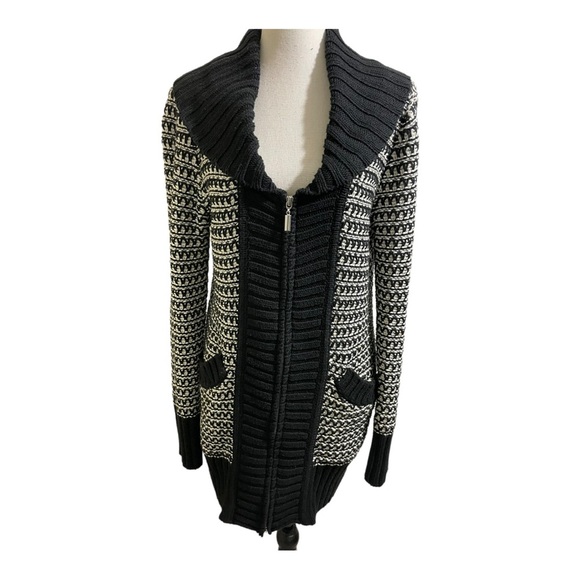 White House black market zipper front tunic sweater size medium. Knit - Picture 9 of 12